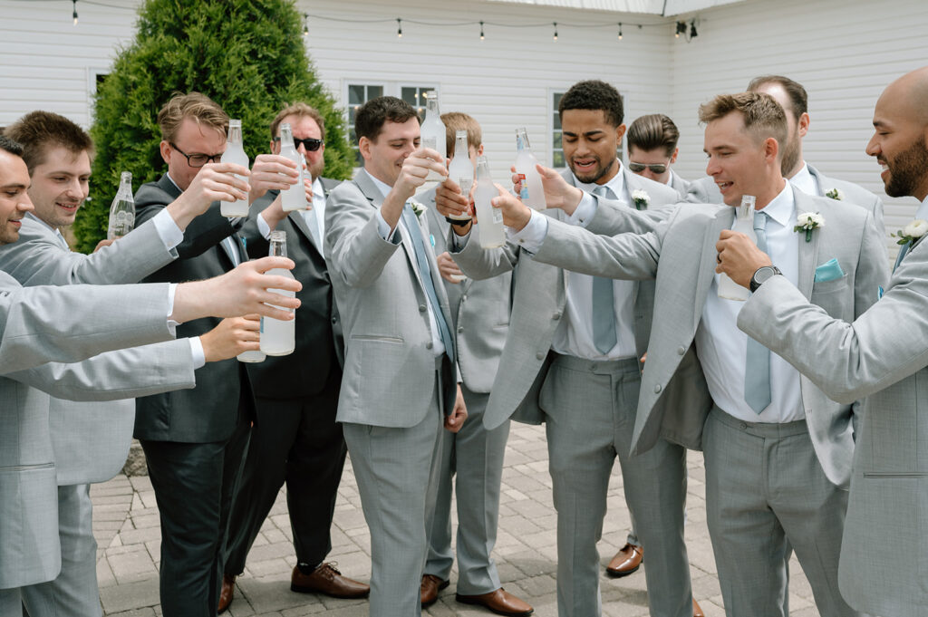 Groomsmen cheers